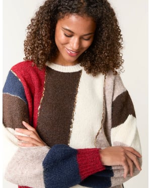 Stripe Sequin Detail Jumper
