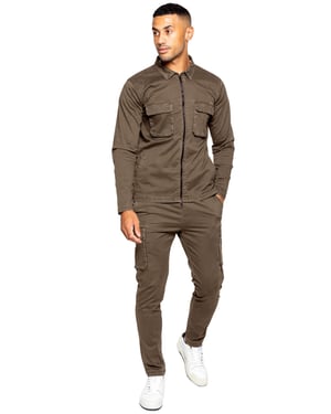 Enzo | Mens Cargo Tracksuit Set