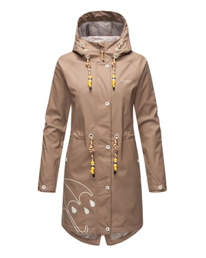 Marikoo dames regenjas – Dancing Umbrella, waterdicht met capuchon
