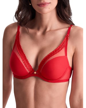 Sheer Emotion Triangle Plunge Bra