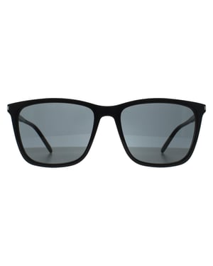 Saint Laurent Square Womens Shiny Black Grey SL 851