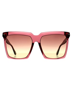 Tom Ford Vierkant Dames Glimmend Bordeaux Bordeaux Verloop Sabrina FT0764