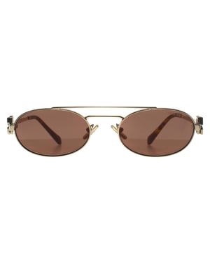 Miu Miu Ovaal Dames Licht Goud Bruin Zilver MU 54ZS
