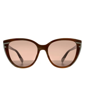 Furla Cat Eye Dames Honing Bruin Wit Hoorn Bruin SFU783
