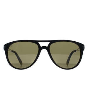 Serengeti Aviator Heren Glimmend Zwart Gepolariseerd 555nm Groen Fotochromisch Udine