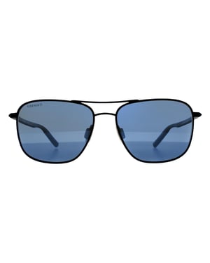 Serengeti Aviator Heren Mat Zwart Mineraalblauw 555nm Gepolariseerd Spello