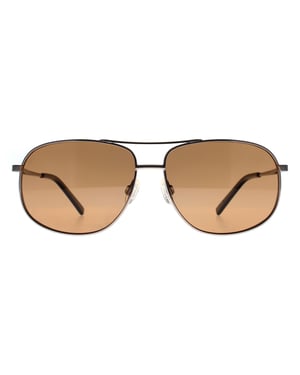 Serengeti Aviator Heren Glimmend Gunmetal Saturn Polarized Drivers Sassari 2.0