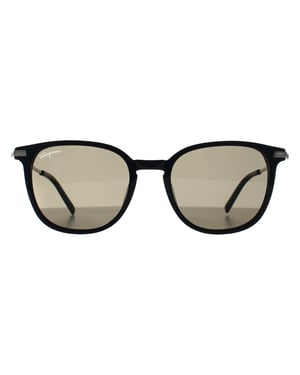 Salvatore Ferragamo Rond Heren Zwart Groen Grijs SF1015S