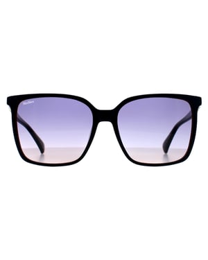 Max Mara Square Womens Shiny Bi-layer Navy Blue Gradient MM0046 Emme11