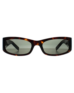 Saint Laurent Rechthoek Dames Donker Gespikkeld Havana Grijs SL M152