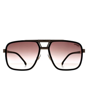 Carrera Aviator Heren Zwart Goud Spiegel op Bourgondisch Gradiënt Carrera 1071/S
