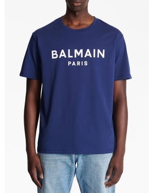 Logo Print T-Shirt in Navy