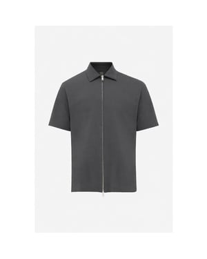 Genti Relaxed fit overshirt grey