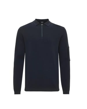 Genti Cool dry zip polo dark