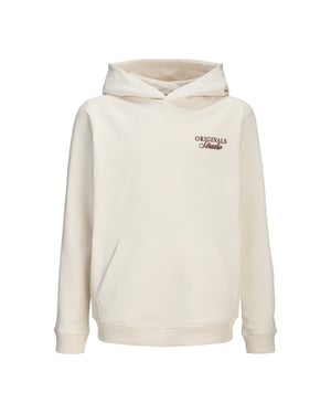 Jack & Jones Jornorrebro typo back sweat hood sn jnr off-white