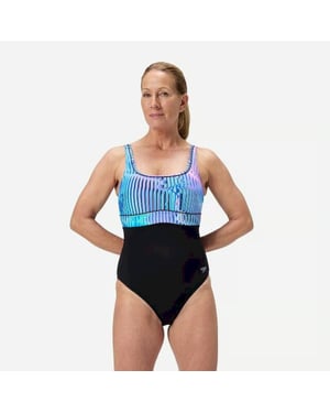Speedo eco new contour eclipse pr 1p bla/b wedstrijd badpak dames -