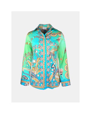 Mucho Gusto Blouse francis bay groen blauw paradise