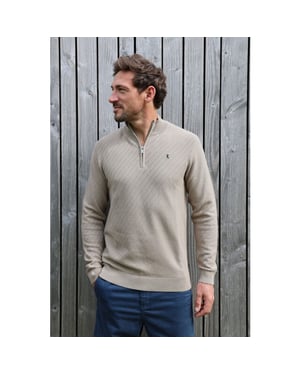 Kultivate 2501080802 crossed half zip 194 senaca rock -  heren trui  kultiv