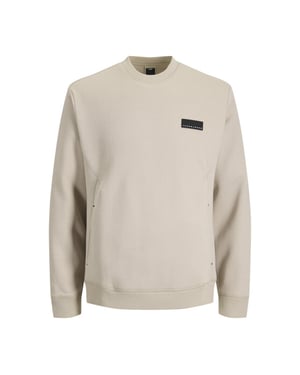 Jack & Jones Jcofusion sweat badge crew neck zand