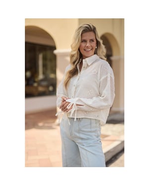 Nukus Nks02200 17 bailey blouse beads off white