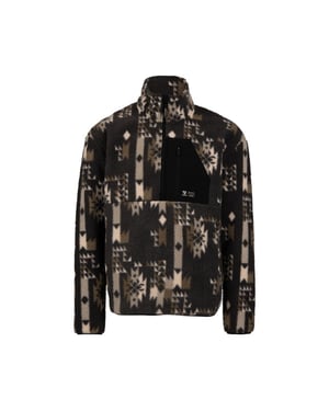 Brunotti kelstyn-print men fleece skipully met rits heren -
