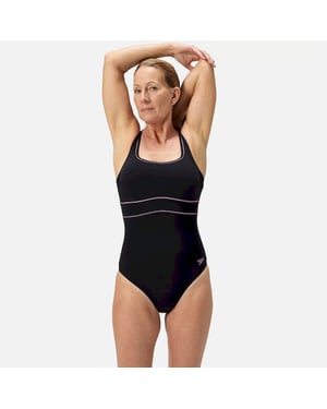 Speedo eco new contour eclipse 1p bla/pin wedstrijd badpak dames -