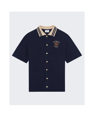 Drole De Monsieur Heren chemise piquée slogan rose