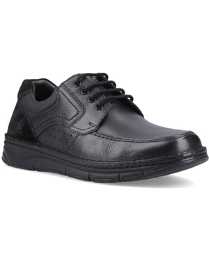 Hush Puppies Franklin Veterschoenen Leer Heren Zwarte Instappers