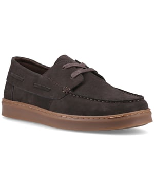 Hush Puppies Madden Leather Men's Chocolate Boat Shoes