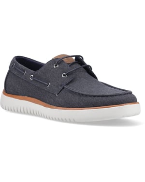 Hush Puppies Daniel Canvas Canvas Herrbåtskor i Marinblått
