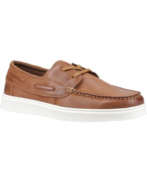 Hush Puppies Madden Leather Men's Tan Boat Shoes
