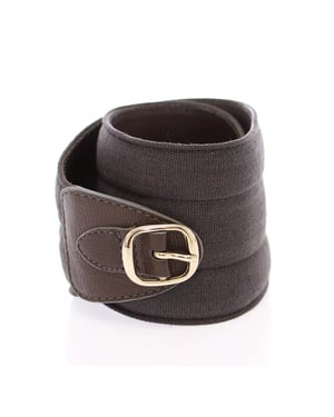 Dolce & Gabbana Brown D&G Leather Linnen Logo Belt