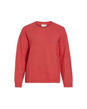 Vila Viliga ls o-neck knit top noos framboos