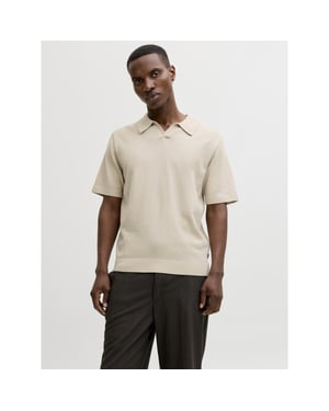 Jack & Jones Jprblamilano spring split neck ss sn zand