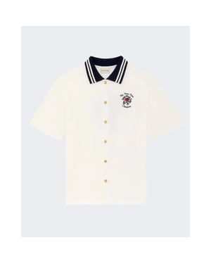 Drole De Monsieur Heren chemise piquée slogan rose