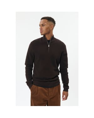 Matinique 30207192 lagoon 190912 chocolate brown heren half zip trui