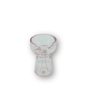 House Vitamin Candle- and tealightholder bow pink 7,5x9,5cm