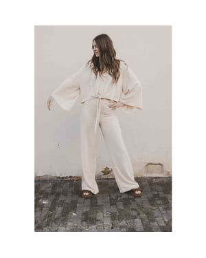 Looxs Revolution Lxs viscose / linnen wide leg voor dames in de kleur