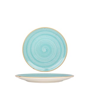Bonna Dinerbord aqua porselein 27 cm set van 6
