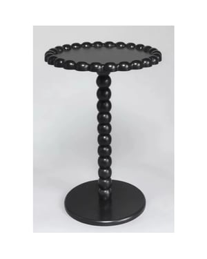 House Vitamin Side table round black mdf 38x55cm