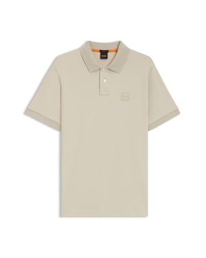 Herenpolo Boss Passenger Slim Fit in beige