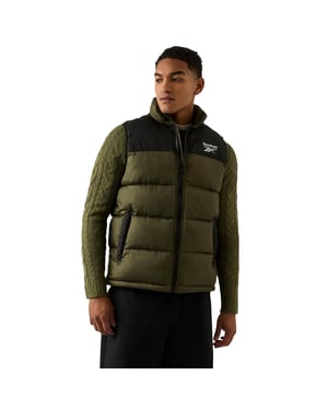 Reebok Heren Gewatteerd Gilet (Olijf)