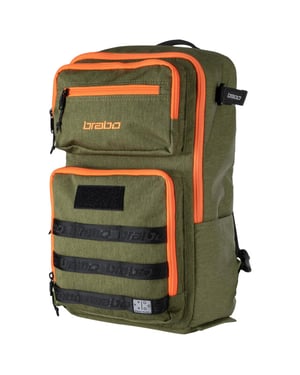 Brabo backpack traditional d. gn/orange hockey rugzak -
