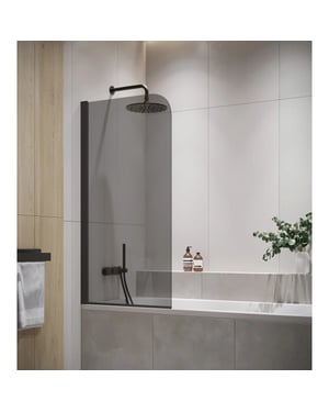 Badplaats Badwand torino 60 x 140 cm - zwart badscherm draaibaar 5