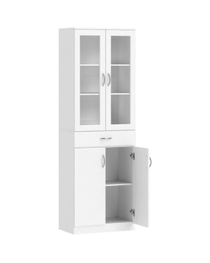 4goodz Keukenkast buffetkast met glazen deur 60 x 35 x 180 cm -