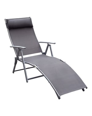 4goodz Comfortabele zonnebed 7-standen textileen ligbed -