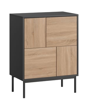 4goodz Dressoir met push-to-open-deuren +bruin