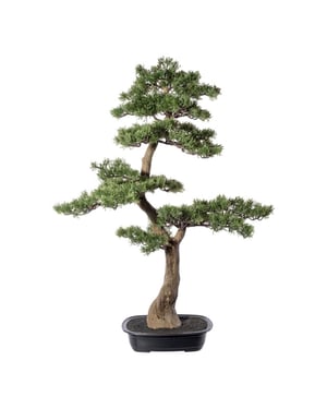 Kopu ® kunstplant bonsai ceder ca. 100x60 cm in zwarte plastic pot