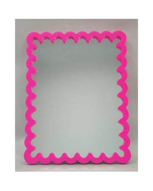 House Vitamin Mirror wavey neon pink mdf 33x43x1.5cm