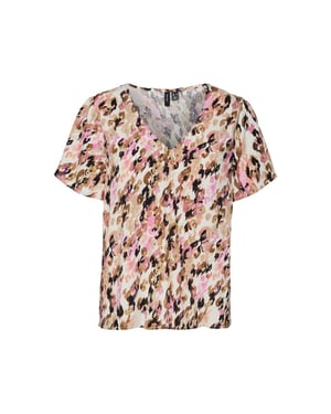 Vero Moda Vmeasy v-neck ss blouse r1 wvn ga dessin